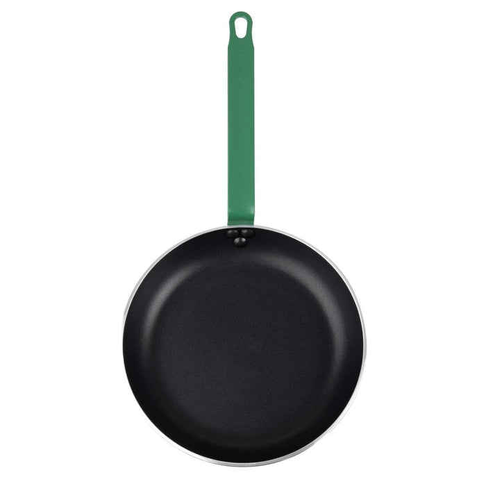 Hygiplas Aluminium Non-stick Teflon Platinum Plus Frying Pan Green Handle 28cm Hygiplas
