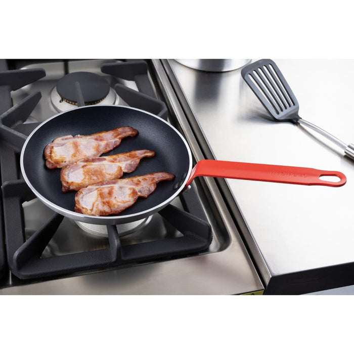 Hygiplas Aluminium Non-Stick Teflon Platinum Plus Frying Pan with Red Handle 24cm Hygiplas