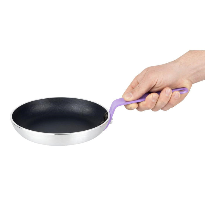 Hygiplas Aluminium Non-Stick Teflon Platinum Plus Frying Pan with Purple Handle 20cm Hygiplas