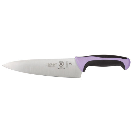 Blade Length: 8". Weight: 300g. Purple for allergens