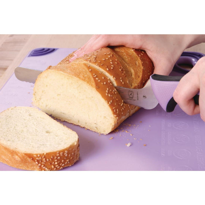 Mercer Millennia Culinary Allergen Safety Offset Serrated Bread Knife Purple 20.3cm Mercer Culinary