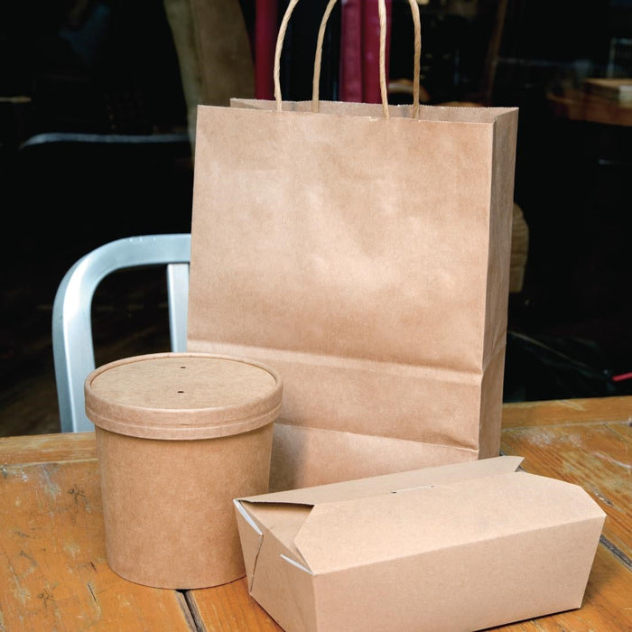 Fiesta Compostable Paper Soup Container Lids 98mm (500 Pack) Fiesta Compostable