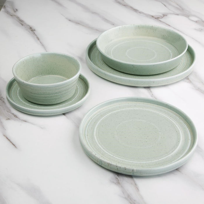 Olympia Cavolo Flat Round Bowls Spring Green 143mm (6 Pack) Olympia