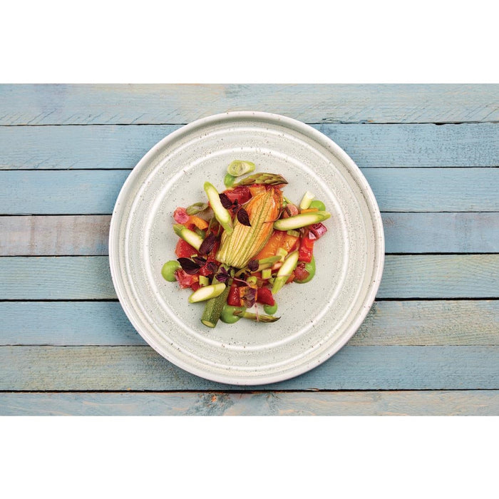 Olympia Cavolo Flat Round Plates Spring Green 220mm (6 Pack) Olympia