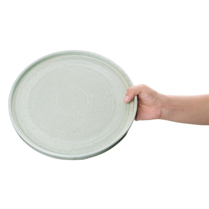 Olympia Cavolo Flat Round Plates Spring Green 270mm (4 Pack) Olympia