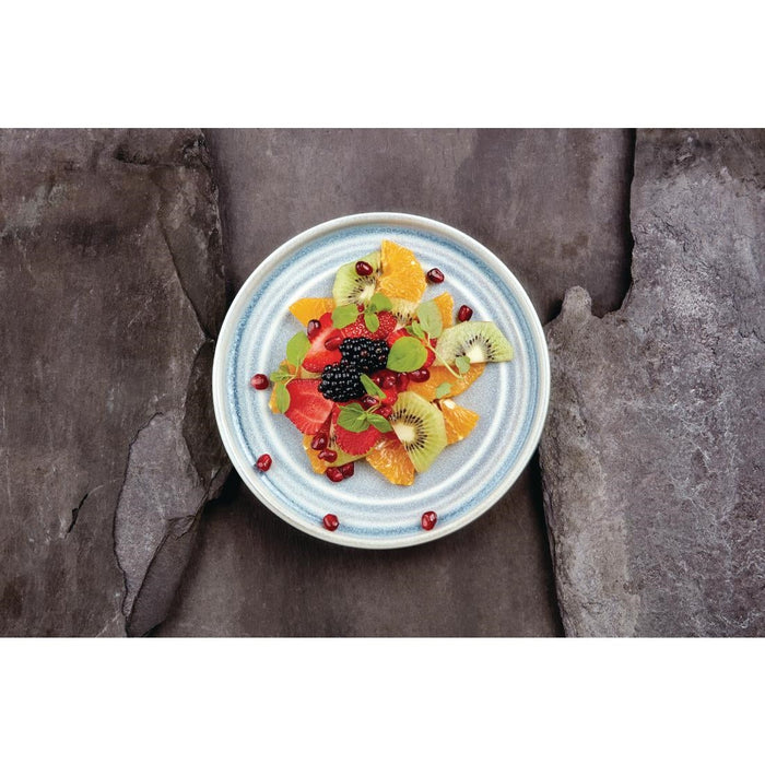 Olympia Cavolo Flat Round Plates Ice Blue 180mm (6 Pack) Olympia