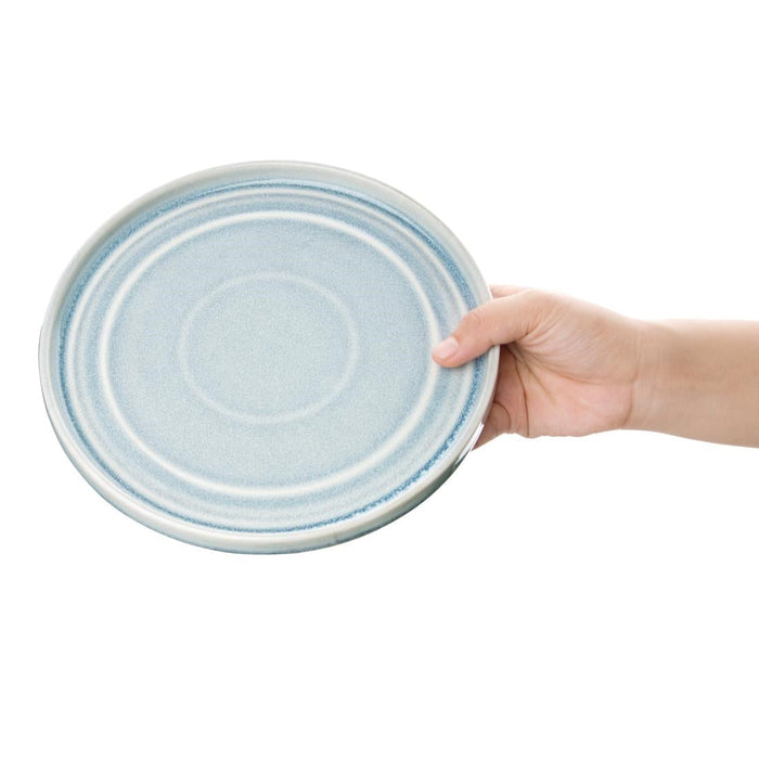 Olympia Cavolo Flat Round Plates Ice Blue 220mm (6 Pack) Olympia