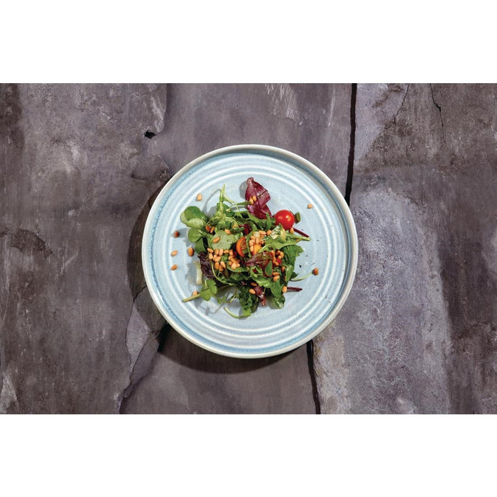 Olympia Cavolo Flat Round Plates Ice Blue 220mm (6 Pack) Olympia