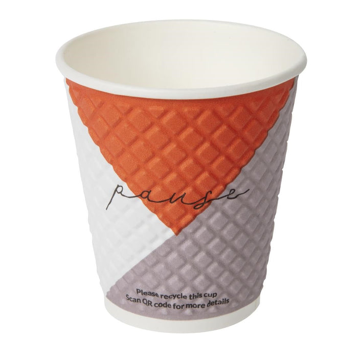 Huhtamaki Pause Disposable Coffee Cups Double Wall 256ml (925 Pack) Huhtamaki