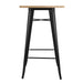 Bolero Bistro Bar Table with Wooden Top Black Bolero