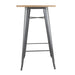 Bolero Bistro Bar Table with Wooden Top Gun Metal Bolero