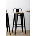 Bolero Bistro Backrest High Stools with Wooden Seat Pad Black (4 Pack) Bolero