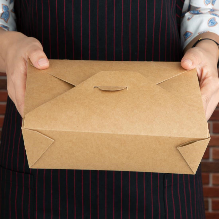 Fiesta Compostable Paperboard Food Cartons 1800ml / 63oz (200 Pack) Fiesta Compostable