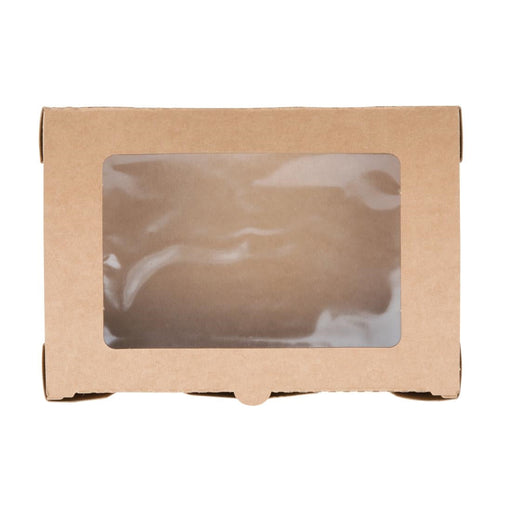 Fiesta Compostable Salad Boxes with PLA Windows 700ml (200 Pack) Fiesta Compostable