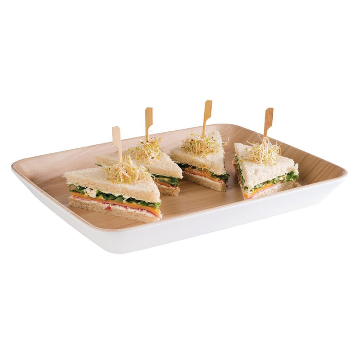 APS Frida Tray Wood & White 320 x 250mm APS