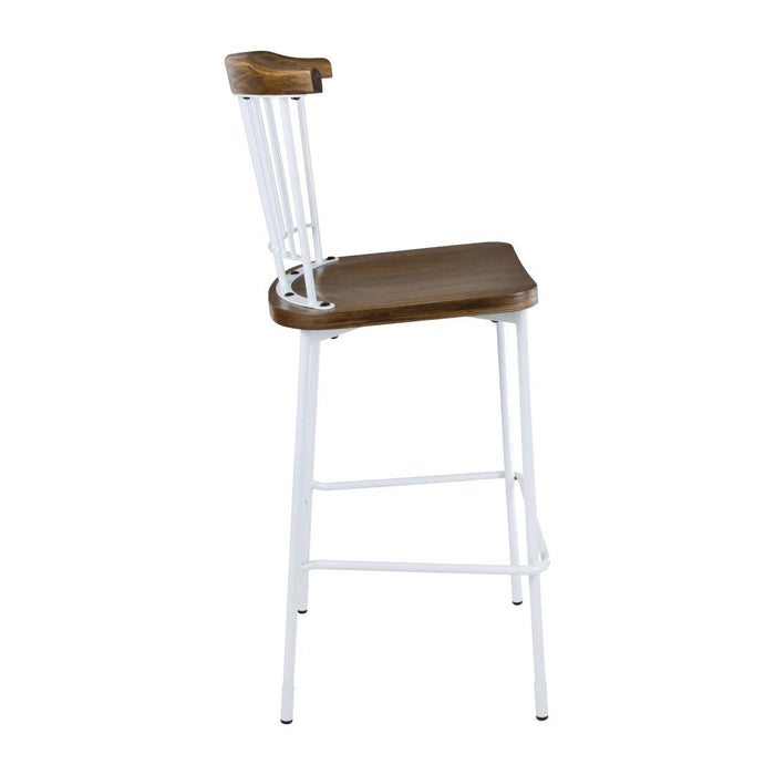 Bolero Scandi High Stools White (2 Pack) Bolero