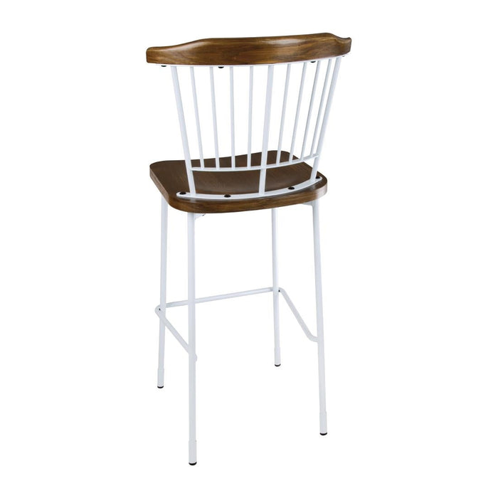 Bolero Scandi High Stools White (2 Pack) Bolero