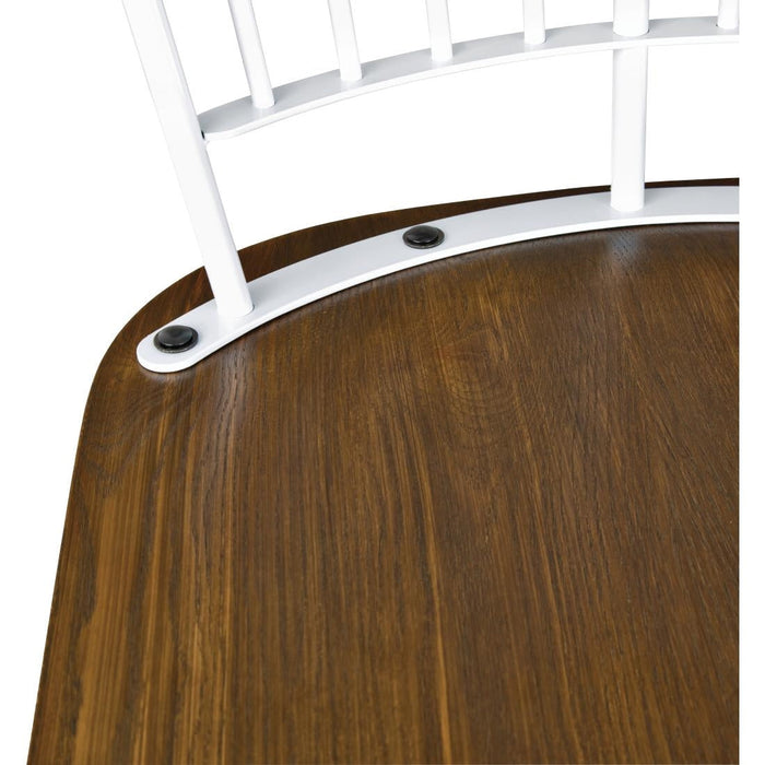 Bolero Scandi High Stools White (2 Pack) Bolero