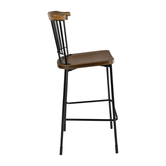 Bolero Scandi High Stools Black (2 Pack) Bolero