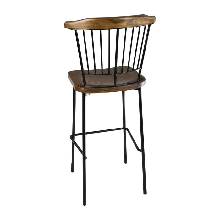 Bolero Scandi High Stools Black (2 Pack) Bolero