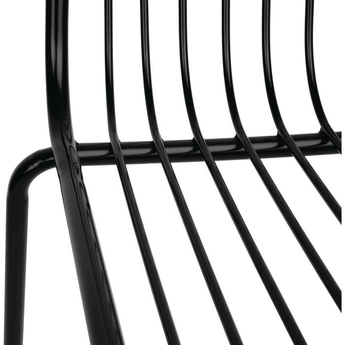 Bolero Steel Wire High Stools Black (4 Pack) Bolero