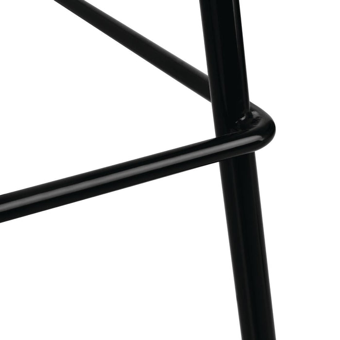 Bolero Steel Wire High Stools Black (4 Pack) Bolero