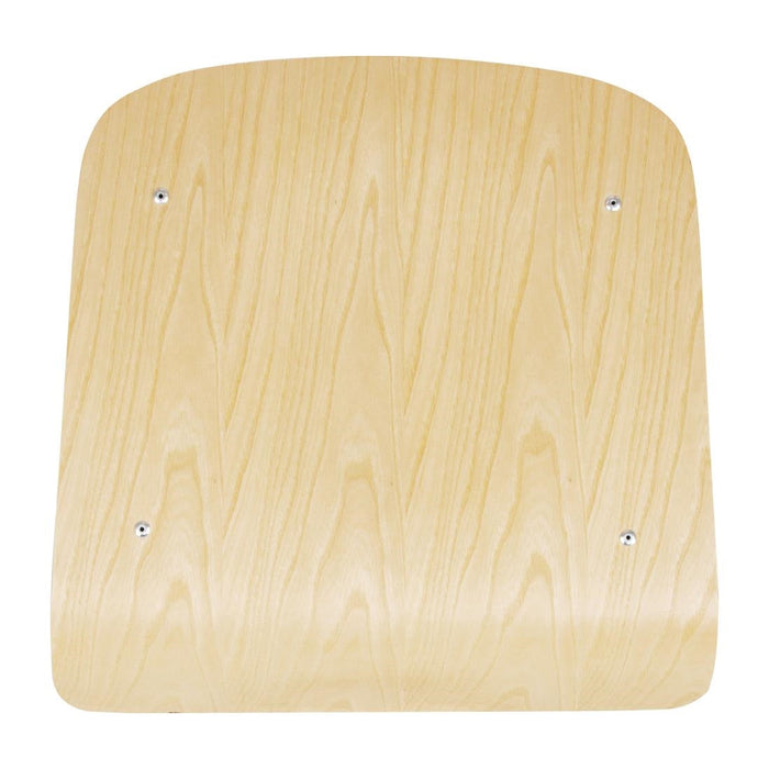 Bolero Cantina Side Chairs with Wooden Seat & Backrest Teal (4 Pack) Bolero