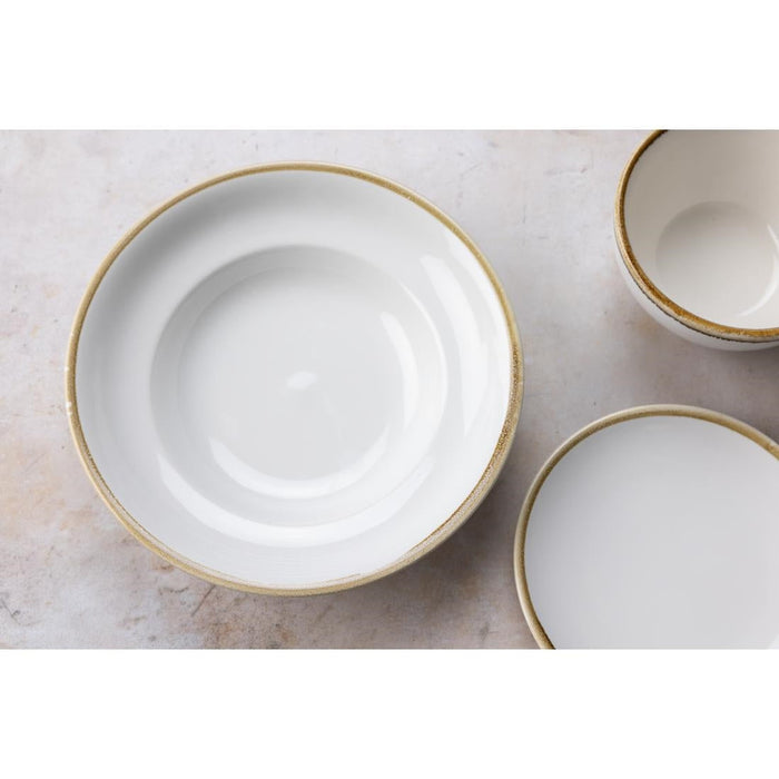 Olympia Kiln Pasta Bowl Chalk 250mm 340ml (4 Pack) Olympia