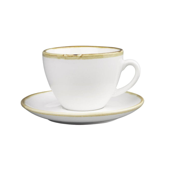 Olympia Kiln 230ml Cup Saucer Chalk 140mm (6 Pack) Olympia