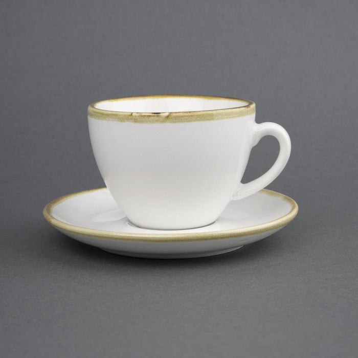 Olympia Kiln 230ml Cup Saucer Chalk 140mm (6 Pack) Olympia