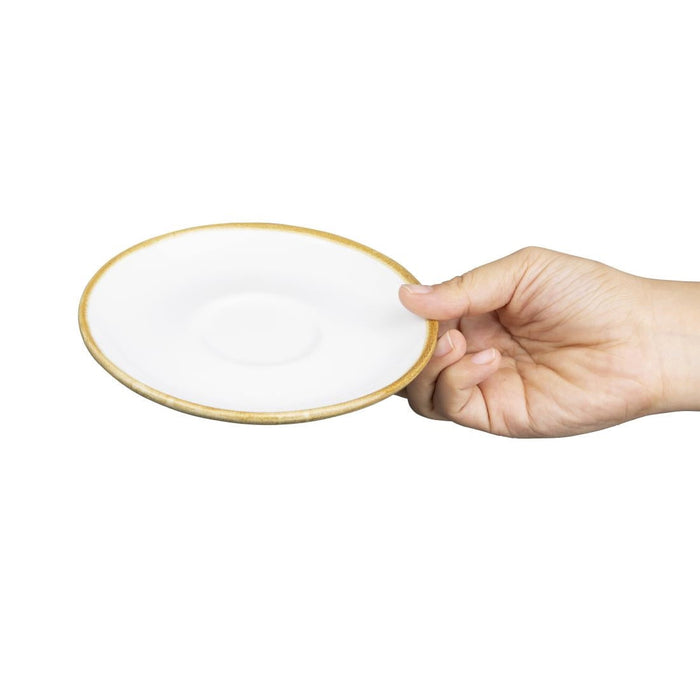 Olympia Kiln 230ml Cup Saucer Chalk 140mm (6 Pack) Olympia