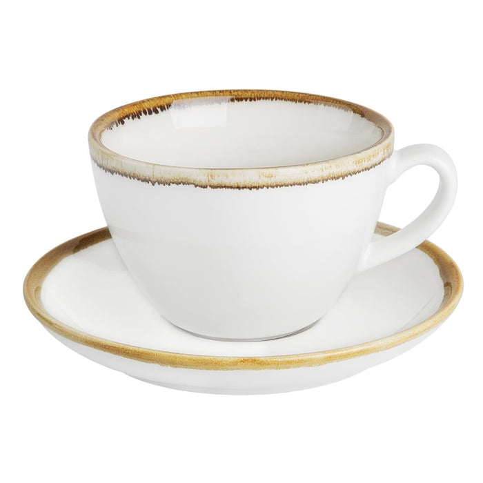 Olympia Kiln 340ml Cup Saucer Chalk 160mm (6 Pack) Olympia