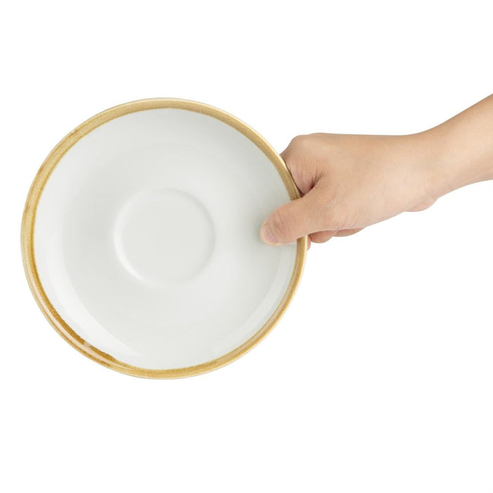 Olympia Kiln 340ml Cup Saucer Chalk 160mm (6 Pack) Olympia