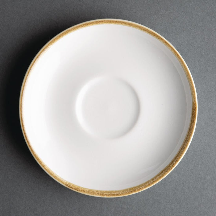 Olympia Kiln 340ml Cup Saucer Chalk 160mm (6 Pack) Olympia