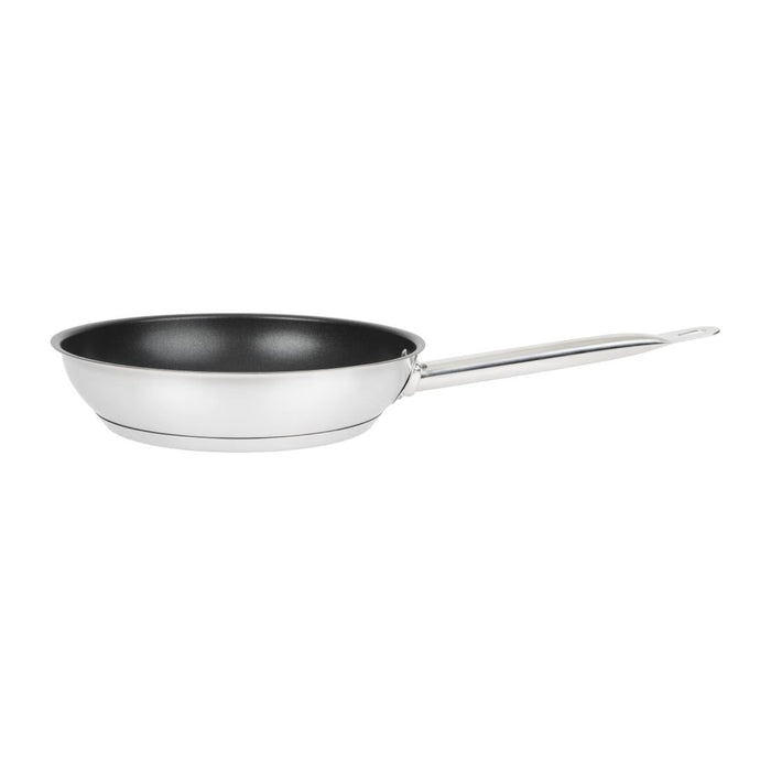 Vogue Stainless Steel Non-Stick Teflon Platinum Plus Frying Pan 24cm Vogue