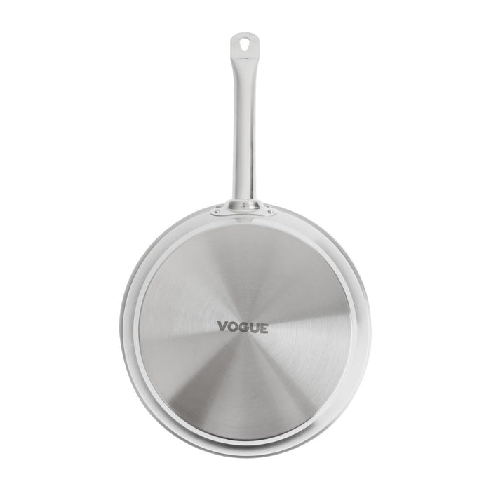 Vogue Stainless Steel Non-Stick Teflon Platinum Plus Frying Pan 24cm Vogue
