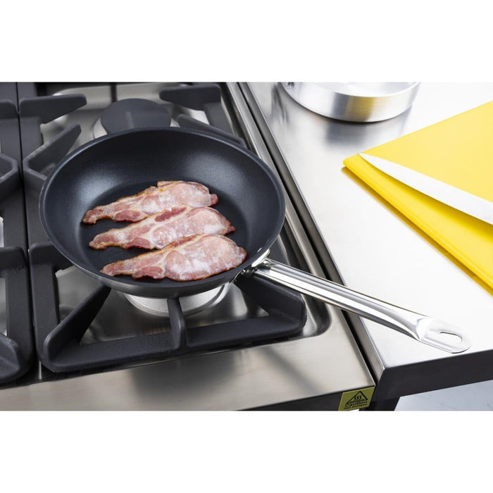 Vogue Stainless Steel Non-Stick Teflon Platinum Plus Frying Pan 24cm Vogue