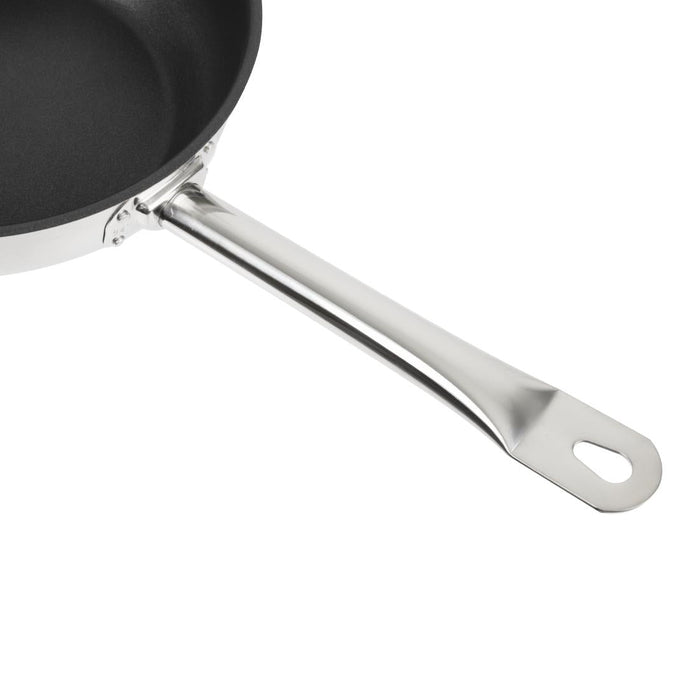 Vogue Stainless Steel Non-Stick Teflon Platinum Plus Sauté Pan 24cm Vogue