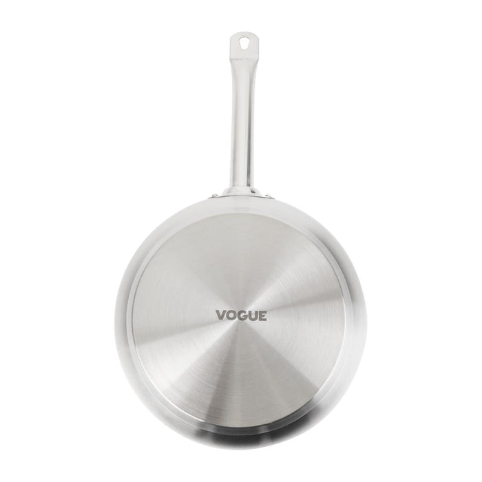 Vogue Stainless Steel Non-Stick Teflon Platinum Plus Sauté Pan 24cm Vogue