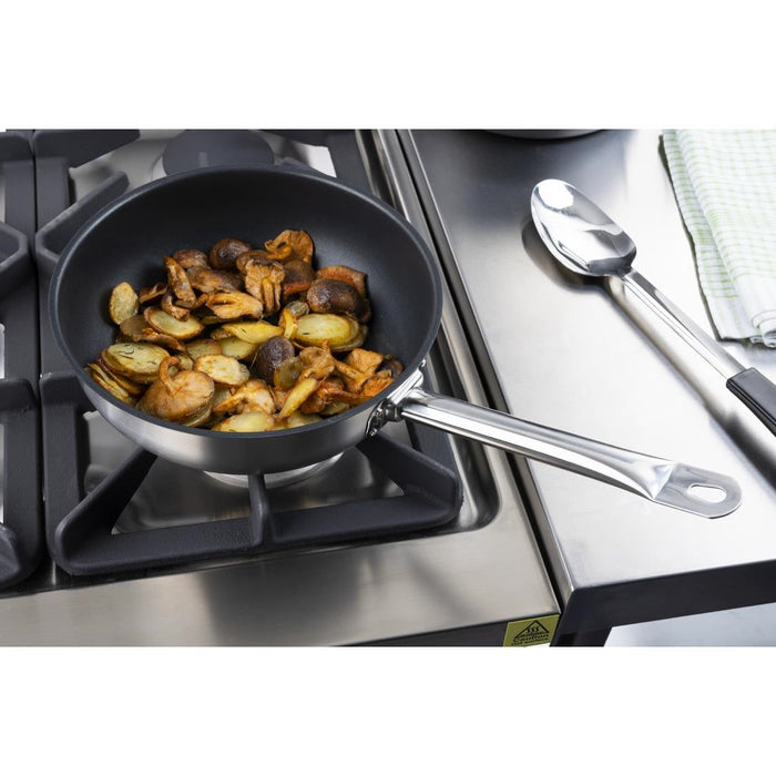 Vogue Stainless Steel Non-Stick Teflon Platinum Plus Sauté Pan 24cm Vogue