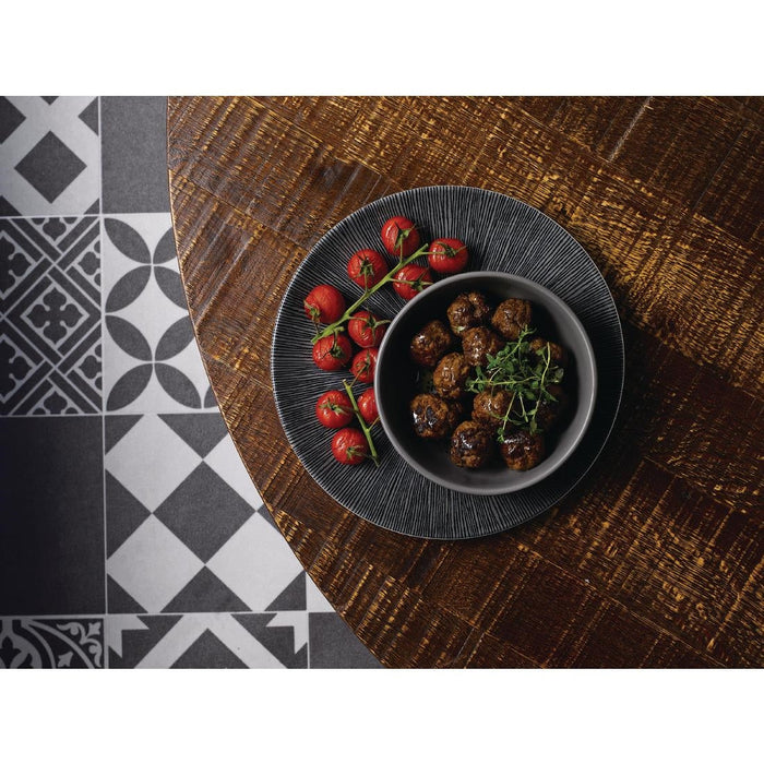 Churchill Studio Prints Agano Coupe Plates Black 288mm (12 Pack) Churchill