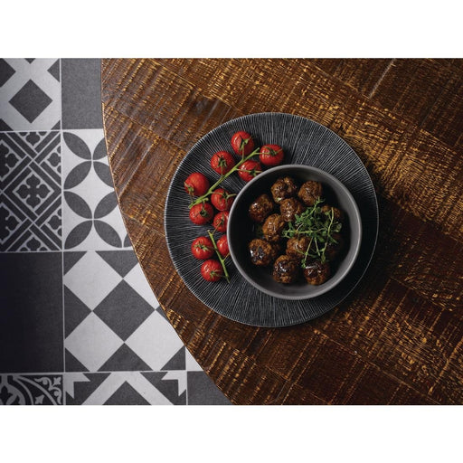 Churchill Studio Prints Agano Coupe Plates Black 260mm (12 Pack) Churchill