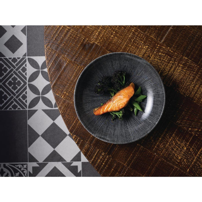 Churchill Studio Prints Agano Coupe Bowls Black 248mm (12 Pack) Churchill