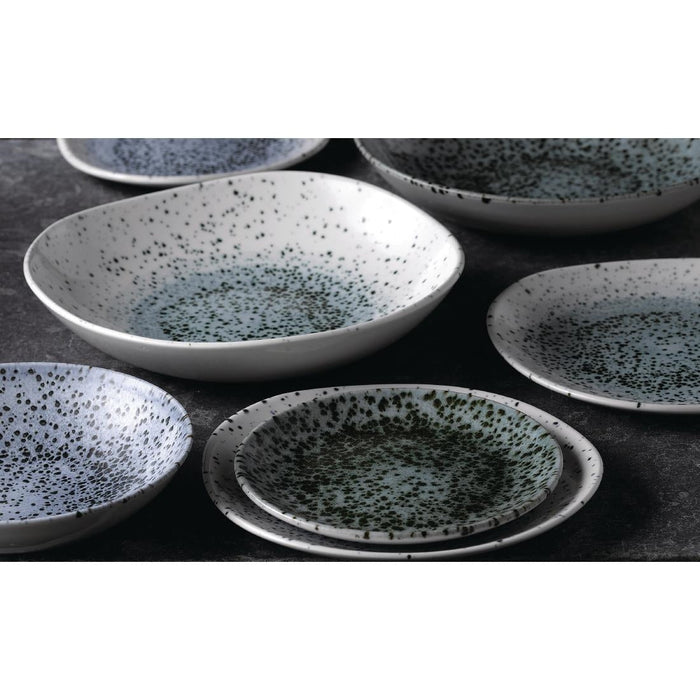 Churchill Studio Prints Mineral Green Centre Print Organic Round Plates 186mm (12 Pack) Churchill