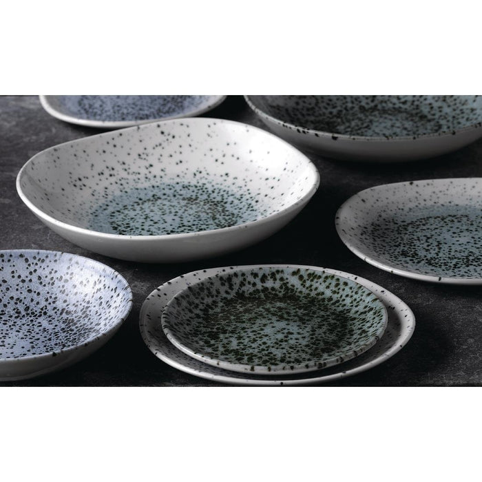 Churchill Studio Prints Mineral Green Centre Organic Round Bowls 253mm (12 Pack) Churchill