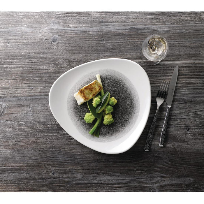 Churchill Studio Prints Raku Triangle Plates Quartz Black 311mm (6 Pack) Churchill