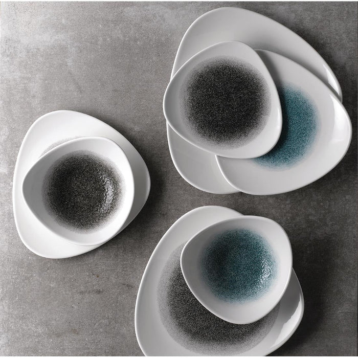 Churchill Studio Prints Raku Triangle Plates Quartz Black 311mm (6 Pack) Churchill