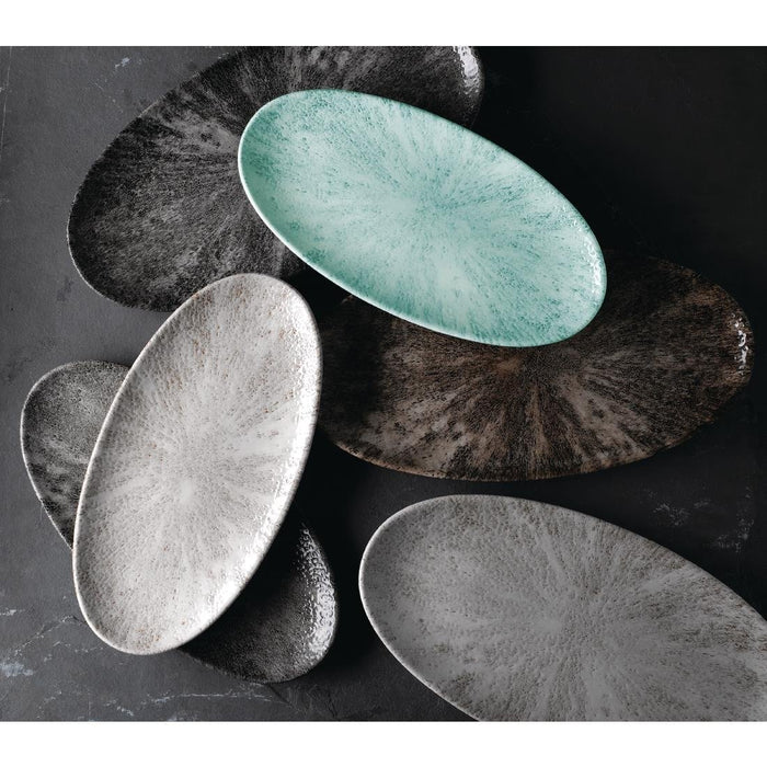Churchill Studio Prints Stone Chefs Plates Aquamarine 347 x 173mm (6 Pack) Churchill