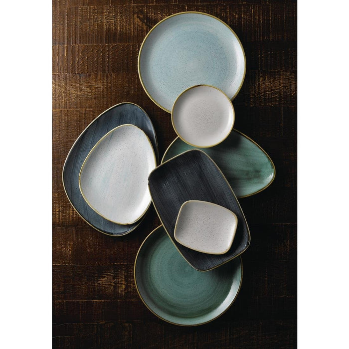 Churchill Stonecast Triangular Chefs Plates Blueberry 365 x 250mm (6 Pack) Churchill