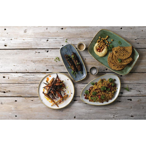 Churchill Stonecast Walled Chefs Plates Barley White 210mm (6 Pack) Churchill